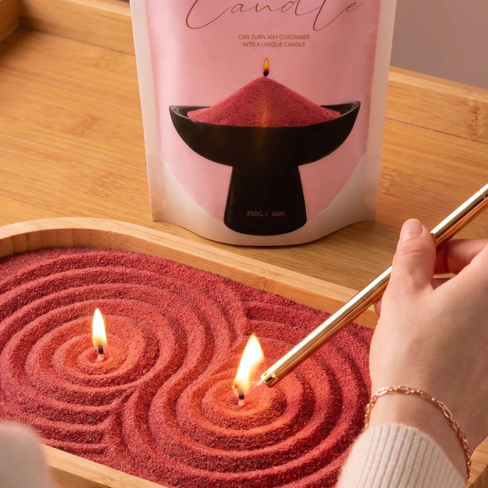 Red unscented Candle Sand 1Kg / 2.20lbs