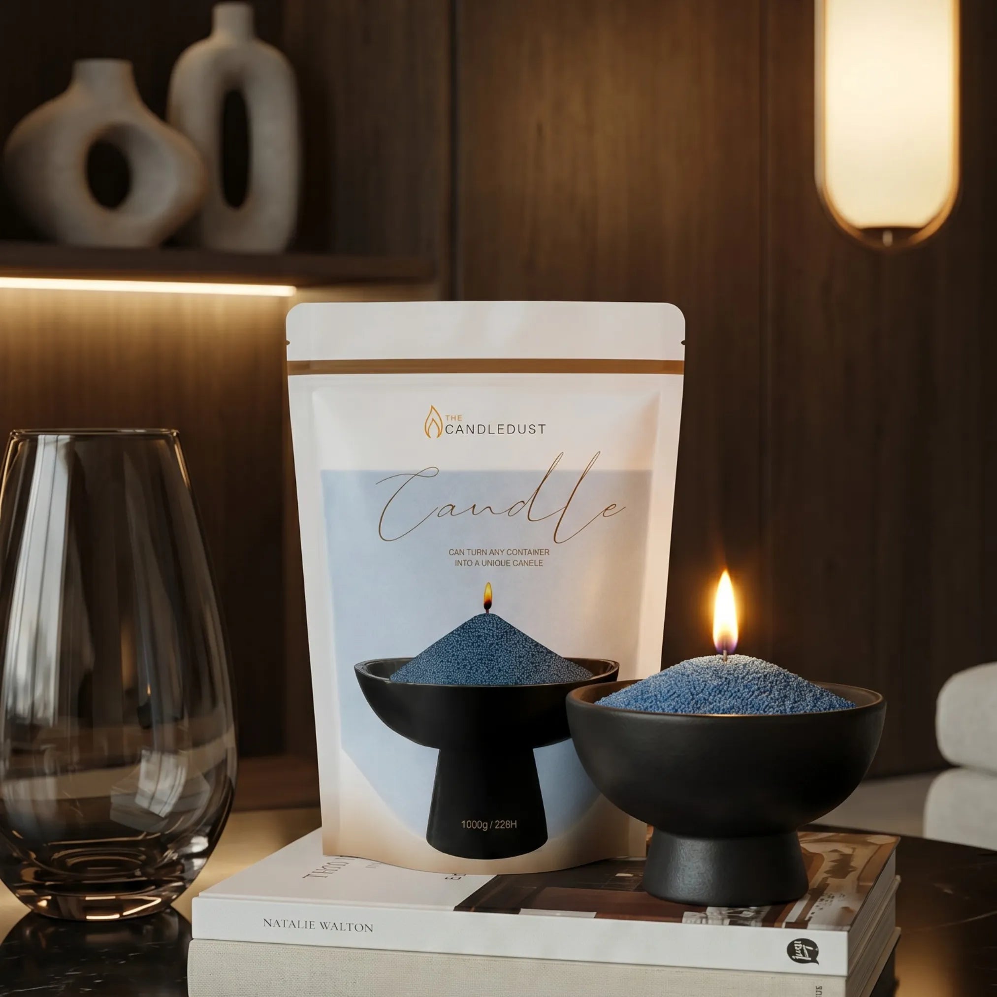 Space Grey unscented Candle Sand 1Kg / 2.20lbs