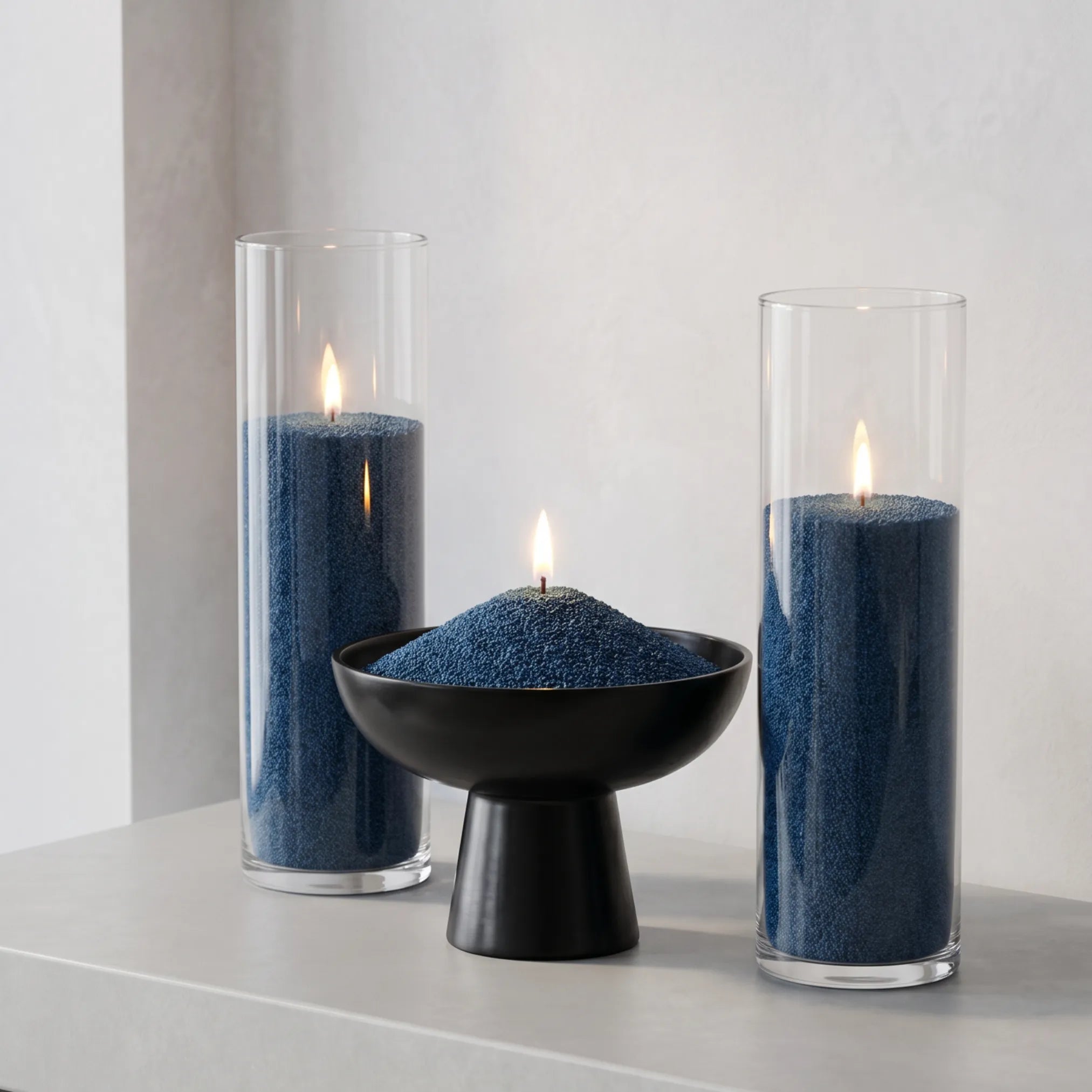 Space Grey unscented Candle Sand 1Kg / 2.20lbs