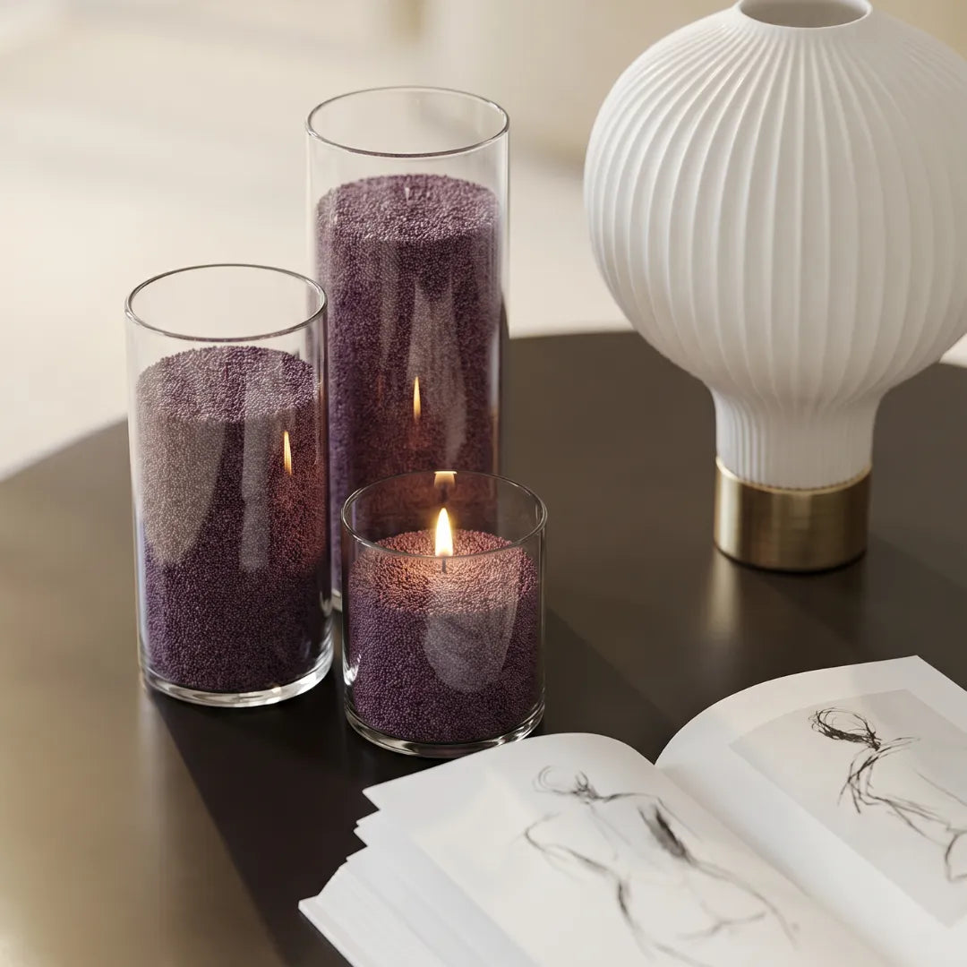 Dark Lilac unscented Candle Sand 1Kg / 2.20lbs