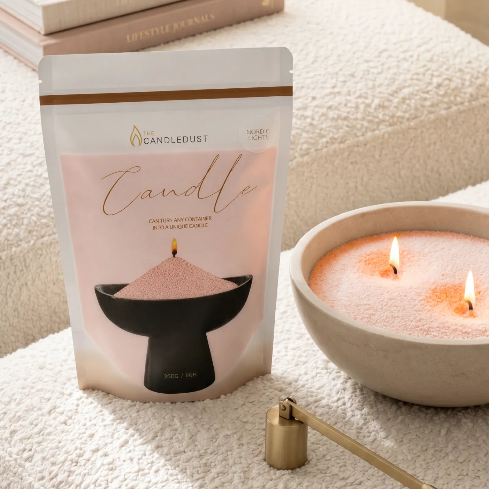Peach unscented Candle Sand 1Kg / 2.20lbs