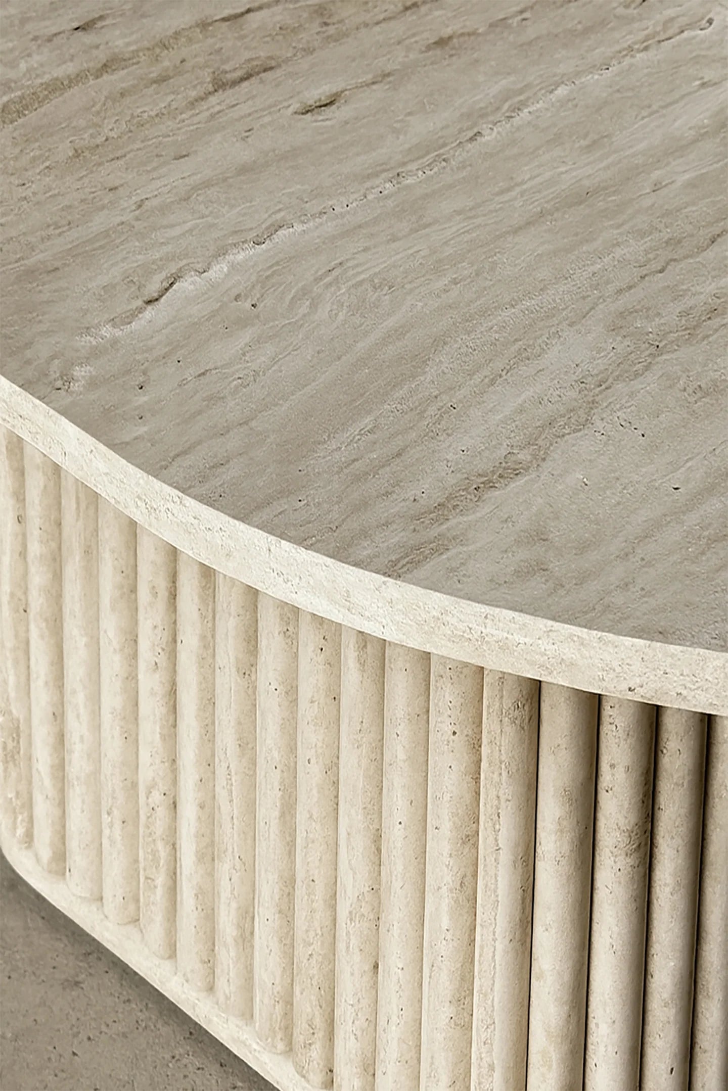 Susan - Square Coffee Table with Natural Travertine Effect