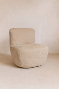 Como - Armchair in beige corduroy fabric
