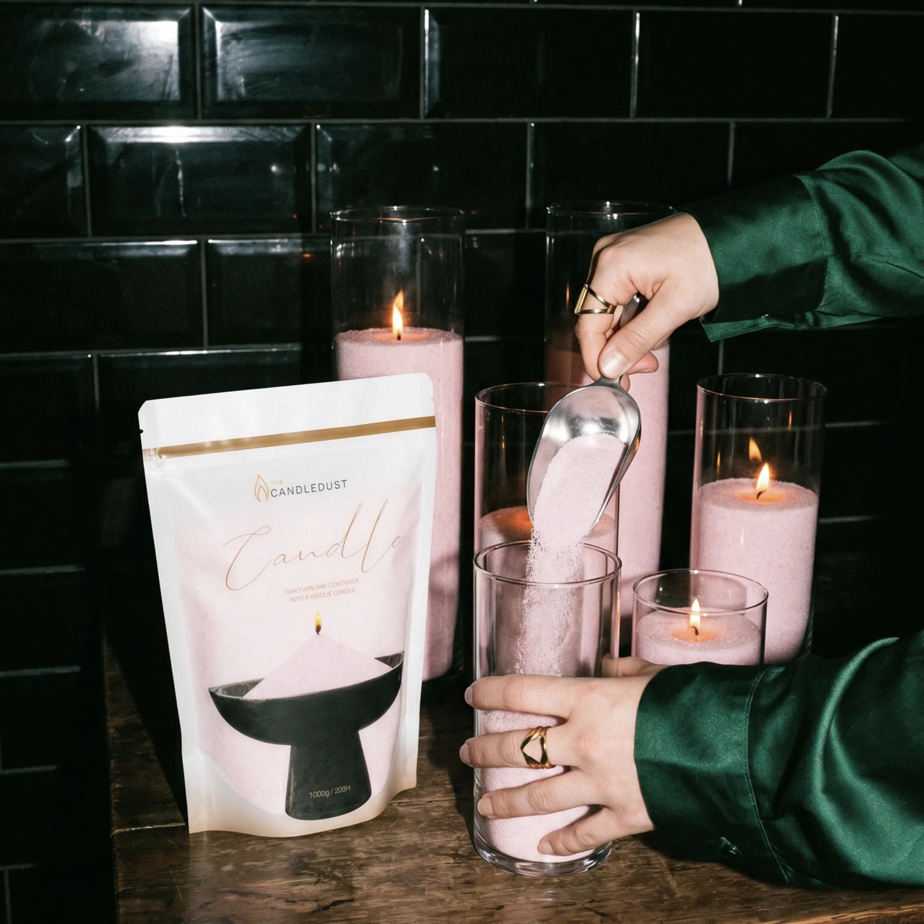 Baby Pink unscented Candle Sand 1Kg / 2.20lbs
