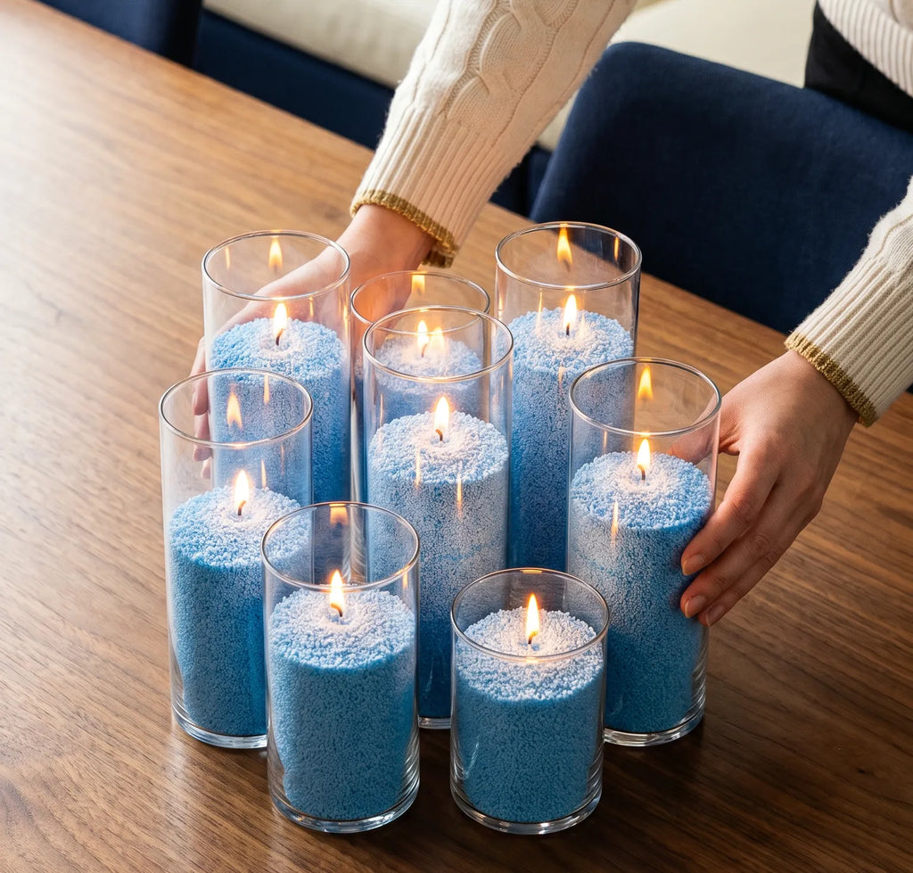 Sky Blue unscented Candle Sand 1Kg / 2.20lbs