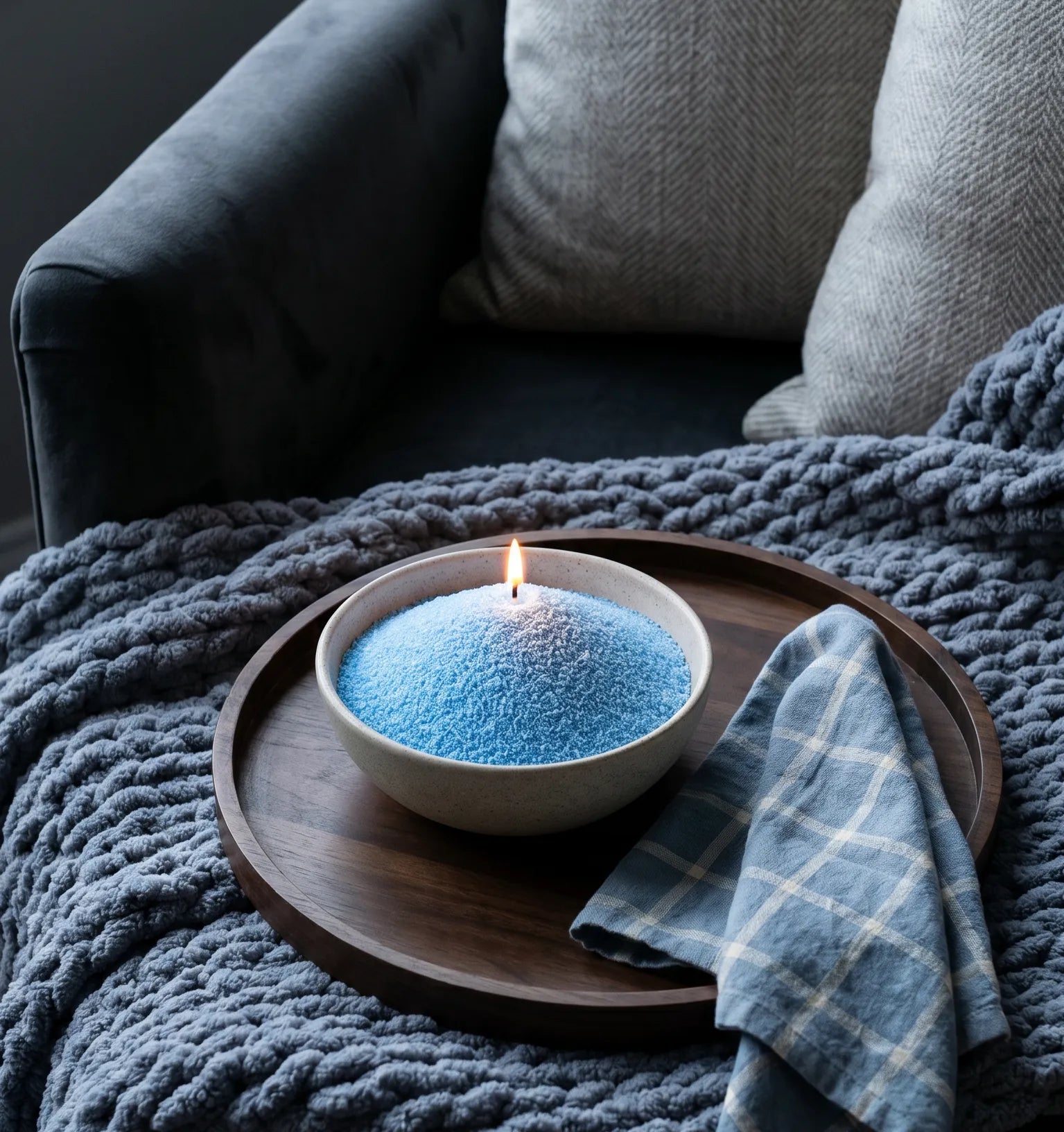 Sky Blue unscented Candle Sand 1Kg / 2.20lbs