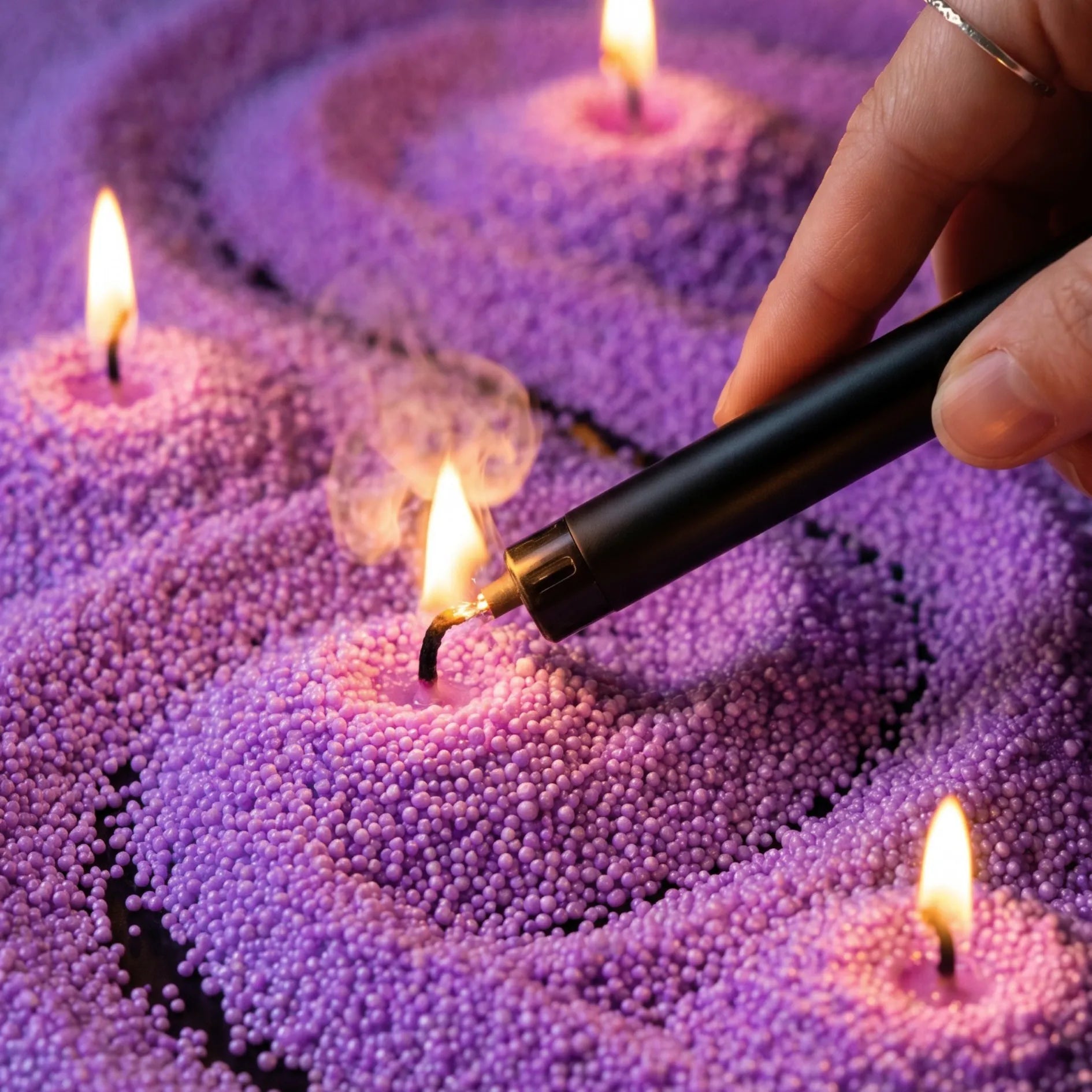 Amethyst unscented Candle Sand 1Kg / 2.20lbs