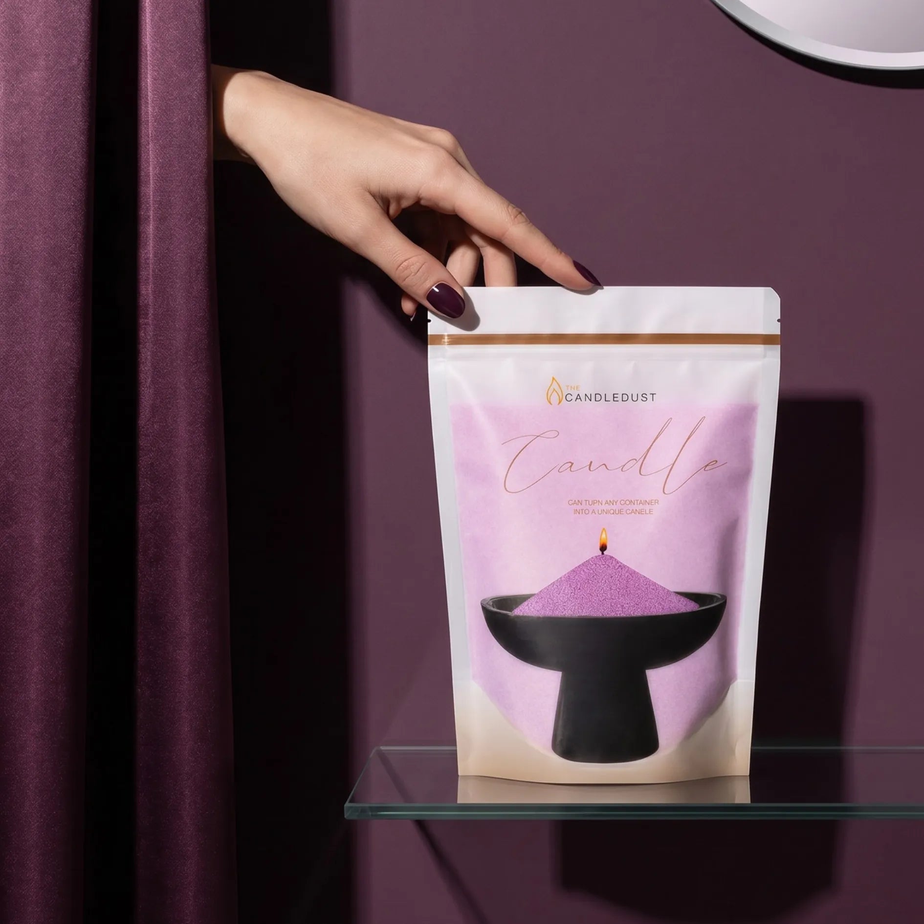 Amethyst unscented Candle Sand 1Kg / 2.20lbs