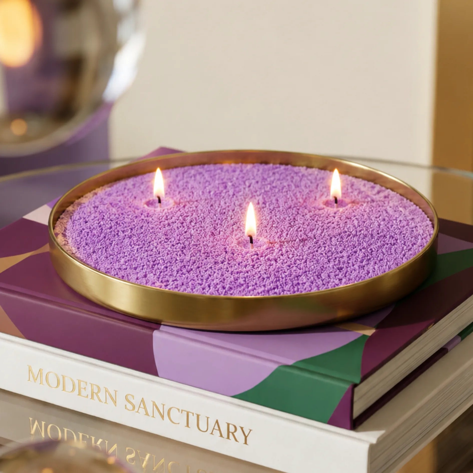 Amethyst unscented Candle Sand 1Kg / 2.20lbs