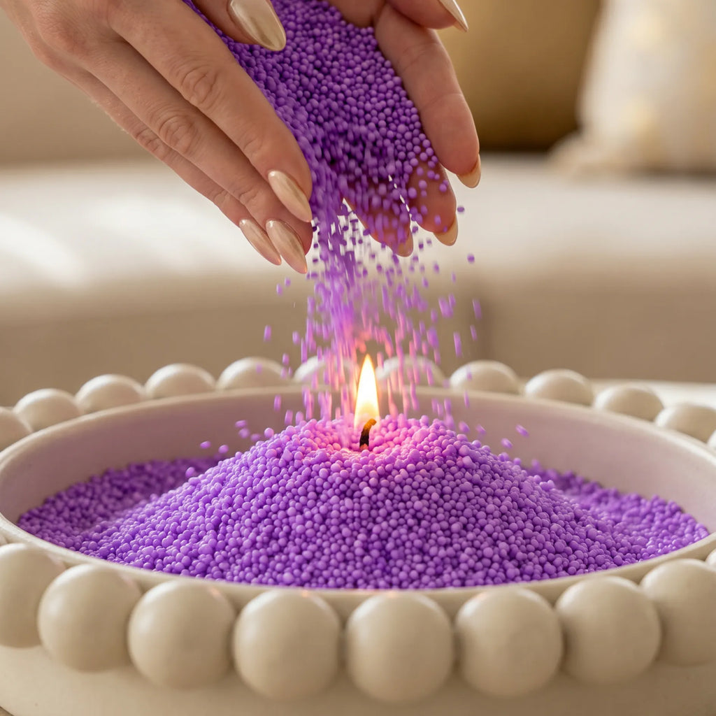 Amethyst unscented Candle Sand 1Kg / 2.20lbs