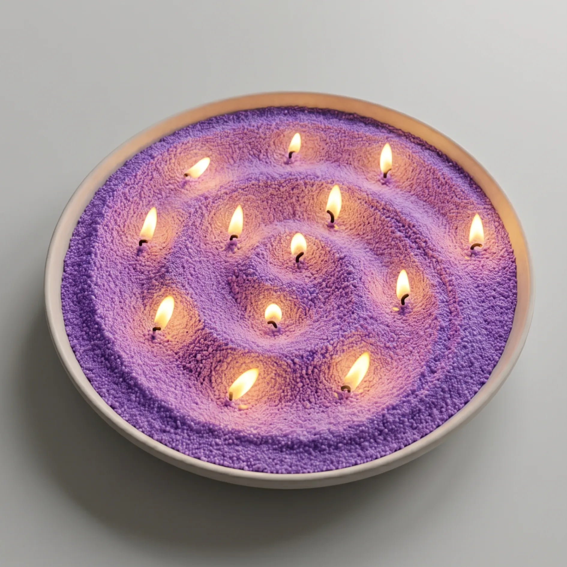 Amethyst unscented Candle Sand 1Kg / 2.20lbs